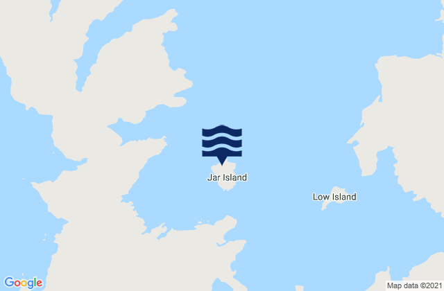 Mapa da tábua de marés em Jar Island, Australia