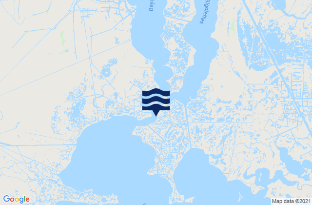 Mapa da tábua de marés em Jefferson Parish, United States