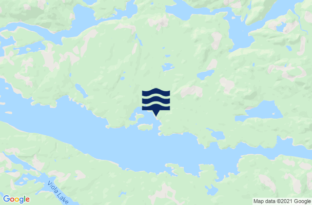 Mapa da tábua de marés em Jennis Bay, Canada