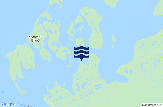 Mapa da tábua de marés em Johnstone Passage (Yakutat Bay), United States