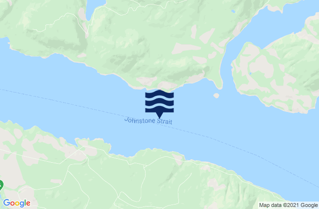 Mapa da tábua de marés em Johnstone Strait Central, Canada