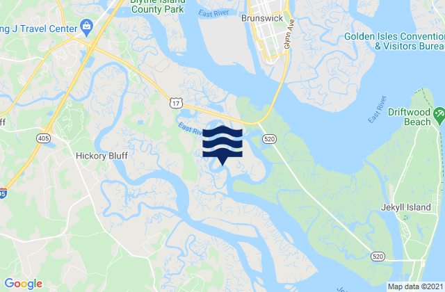 Mapa da tábua de marés em Jointer Island (Jointer Creek), United States