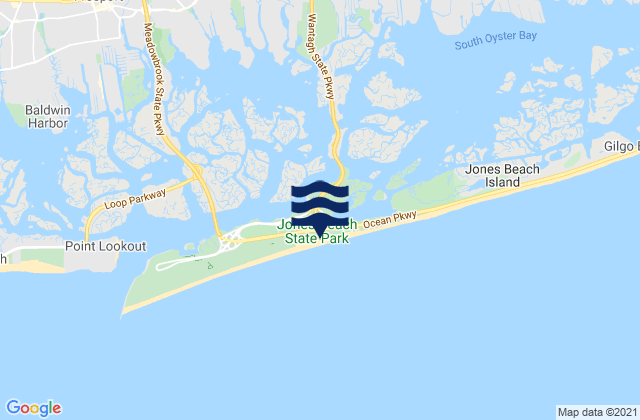 Mapa da tábua de marés em Jones Beach State Park, United States