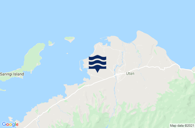 Mapa da tábua de marés em Jorok Dalam, Indonesia