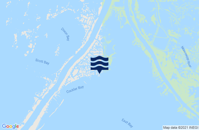 Mapa da tábua de marés em Joseph Bayou, United States