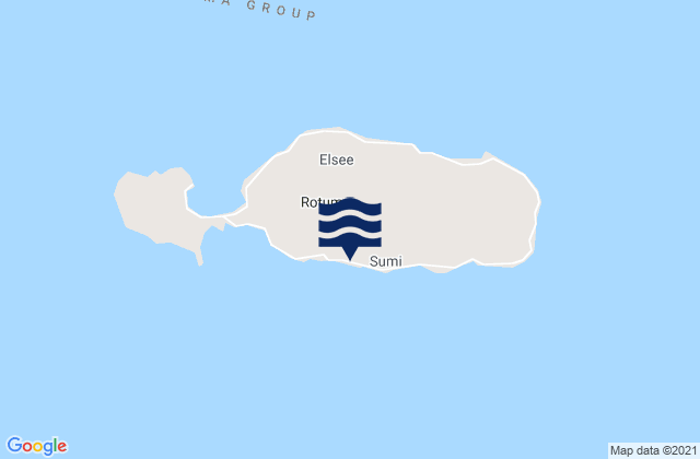 Mapa da tábua de marés em Juju, Fiji