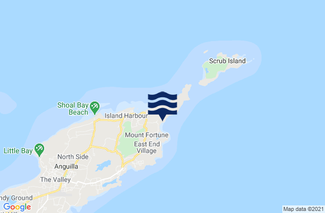 Mapa da tábua de marés em Junk's Hole, U.S. Virgin Islands
