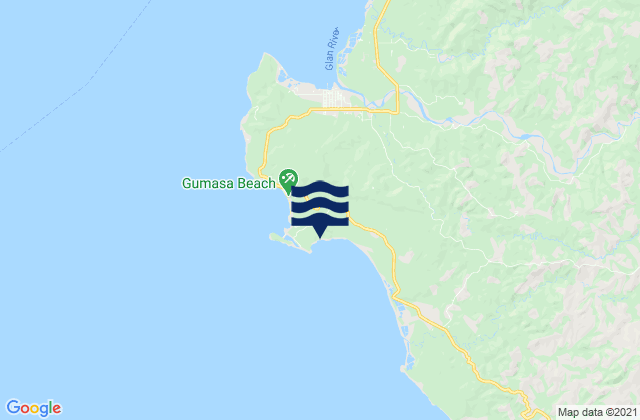 Mapa da tábua de marés em Kablalan, Philippines