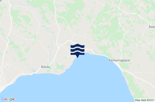 Mapa da tábua de marés em Kabupaten Bulukumba, Indonesia