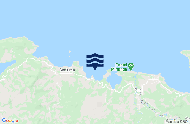 Mapa da tábua de marés em Kabupaten Gorontalo Utara, Indonesia