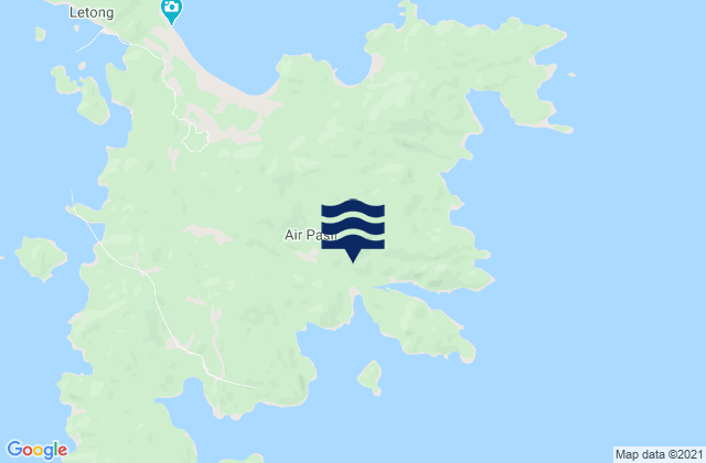 Mapa da tábua de marés em Kabupaten Kepulauan Anambas, Indonesia