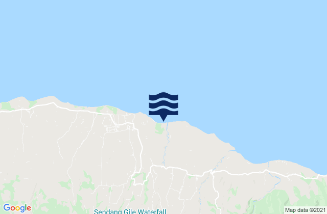 Mapa da tábua de marés em Kabupaten Lombok Utara, Indonesia