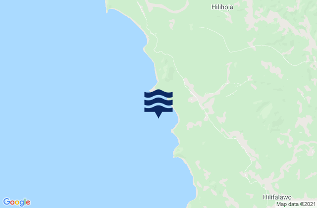 Mapa da tábua de marés em Kabupaten Nias Selatan, Indonesia
