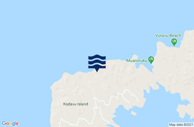 Mapa da tábua de marés em Kadavu Province, Fiji