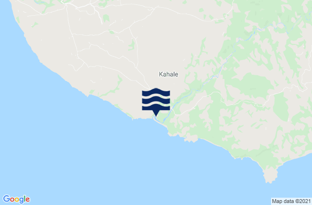 Mapa da tábua de marés em Kahale, Indonesia