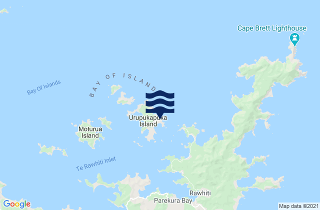 Mapa da tábua de marés em Kaimarama Bay, New Zealand