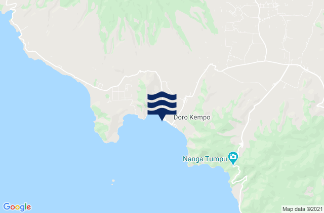 Mapa da tábua de marés em Kalate, Indonesia