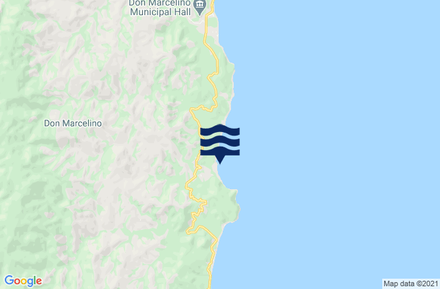 Mapa da tábua de marés em Kalian, Philippines
