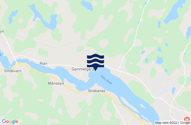 Mapa da tábua de marés em Kalix Kommun, Sweden