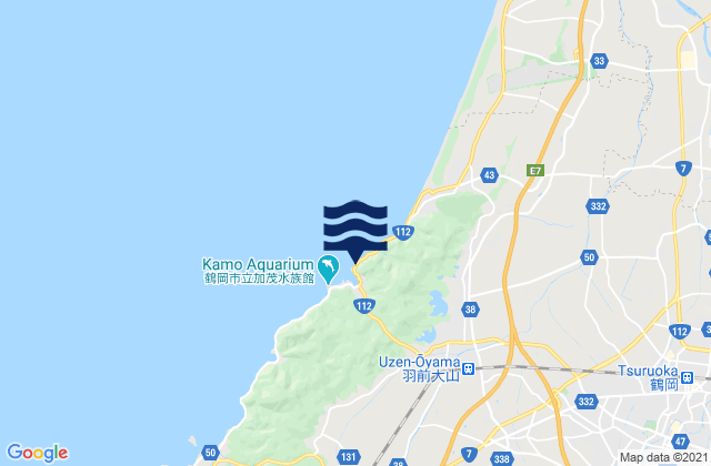 Mapa da tábua de marés em Kamo Ko, Japan