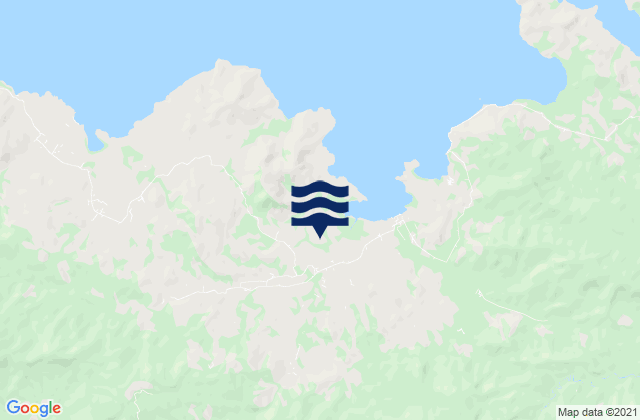 Mapa da tábua de marés em Kamubheka, Indonesia