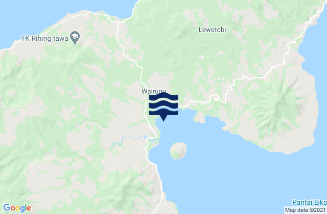 Mapa da tábua de marés em Kanada, Indonesia