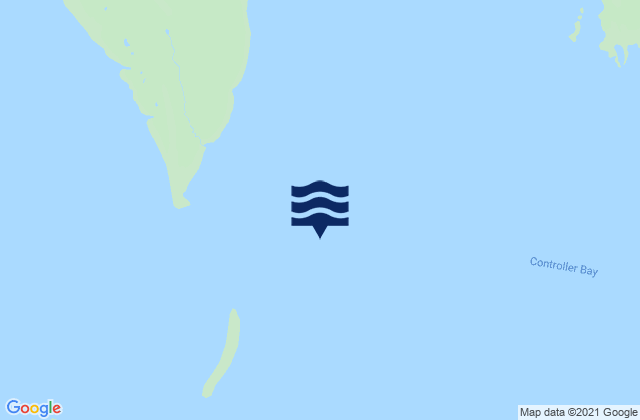 Mapa da tábua de marés em Kanak Island southeast of, United States