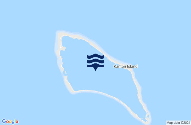 Mapa da tábua de marés em Kanton, Kiribati