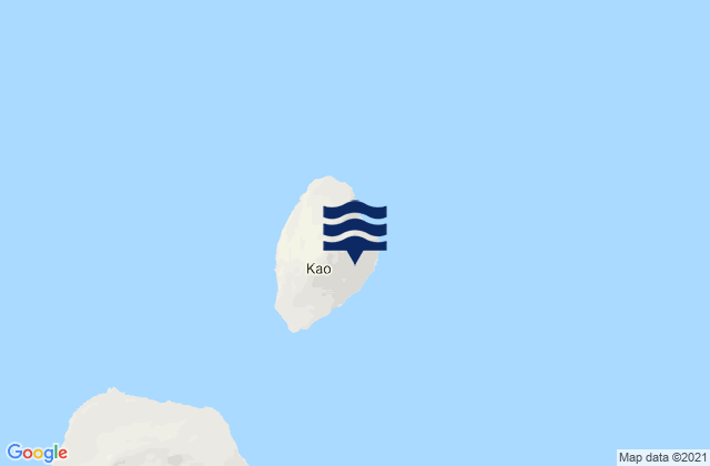 Mapa da tábua de marés em Kao Island, Tonga