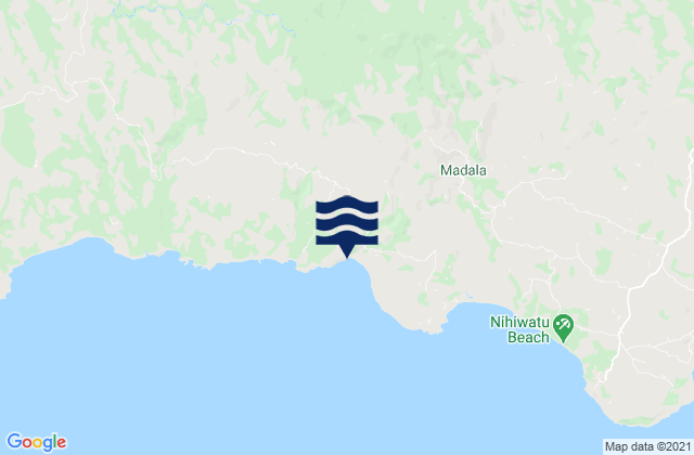 Mapa da tábua de marés em Kapakabisa, Indonesia