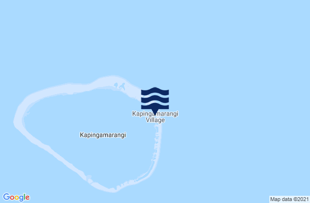 Mapa da tábua de marés em Kapingamarangi, Micronesia