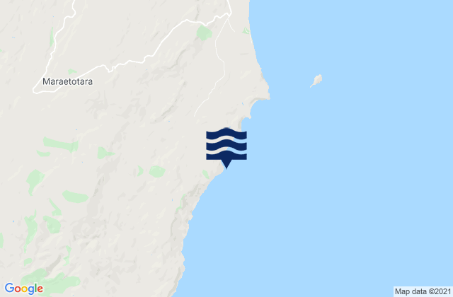 Mapa da tábua de marés em Karamea, New Zealand