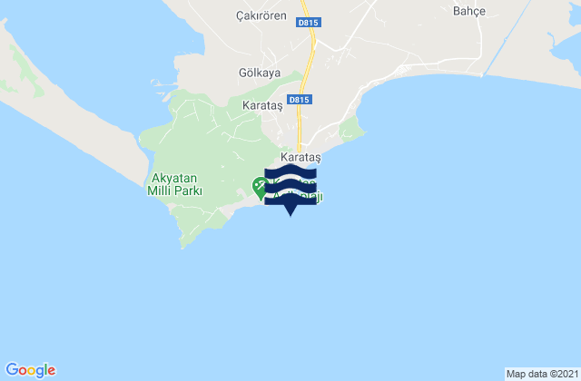 Mapa da tábua de marés em Karataş, Turkey