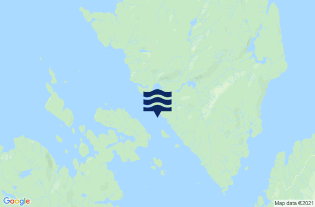 Mapa da tábua de marés em Karheen Passage, United States