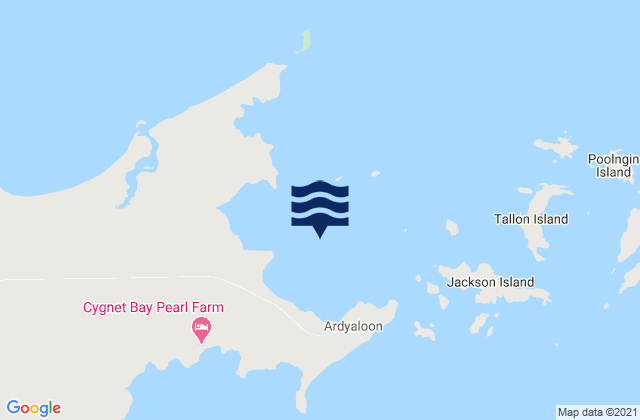 Mapa da tábua de marés em Karrakatta Bay, Australia