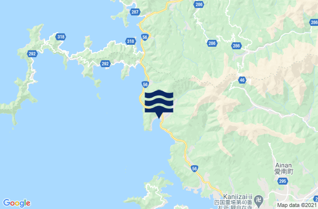 Mapa da tábua de marés em Kashiwa, Japan