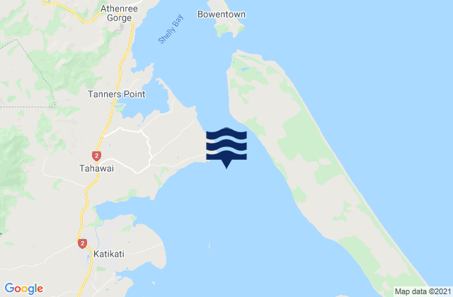 Mapa da tábua de marés em Katikati (Kauri Point), New Zealand