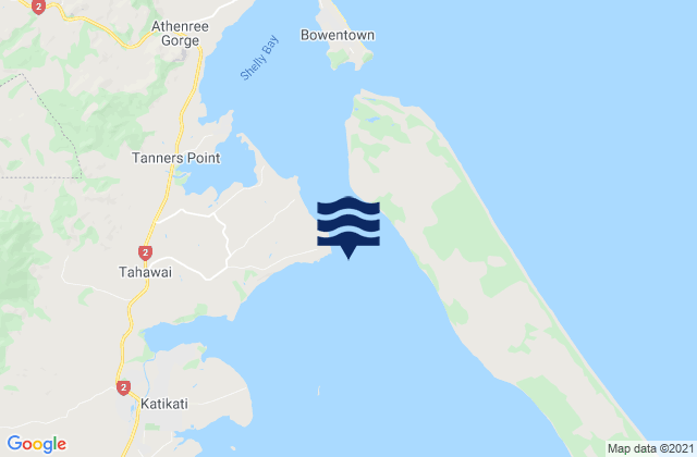 Mapa da tábua de marés em Katikati - Kauri Point, New Zealand