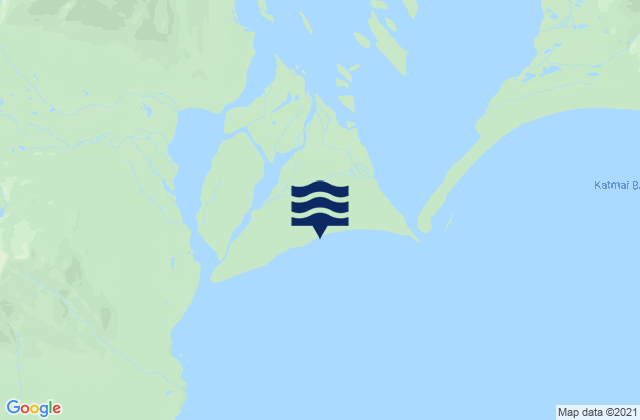 Mapa da tábua de marés em Katmai Bay (Shelikof Strait), United States