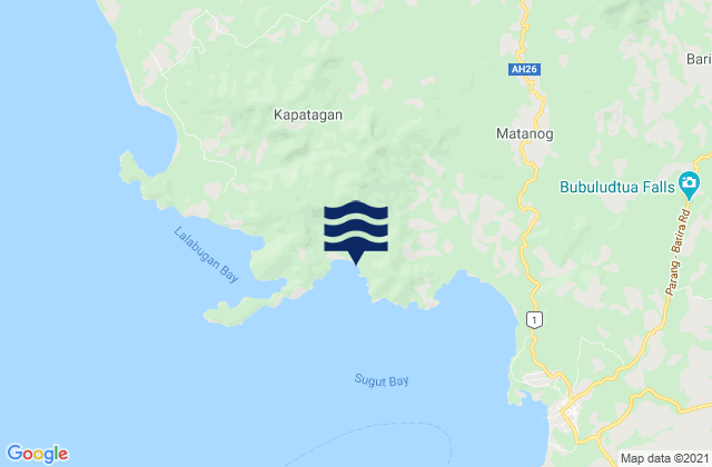 Mapa da tábua de marés em Katuli, Philippines