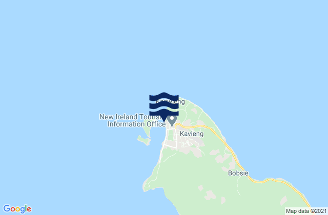 Mapa da tábua de marés em Kavieng, Papua New Guinea