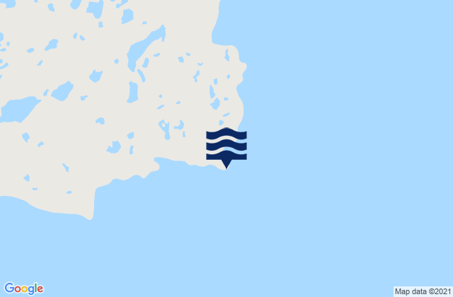 Mapa da tábua de marés em Kean Point, Canada