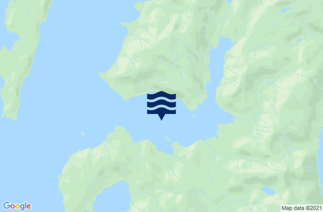 Mapa da tábua de marés em Keete Inlet, United States