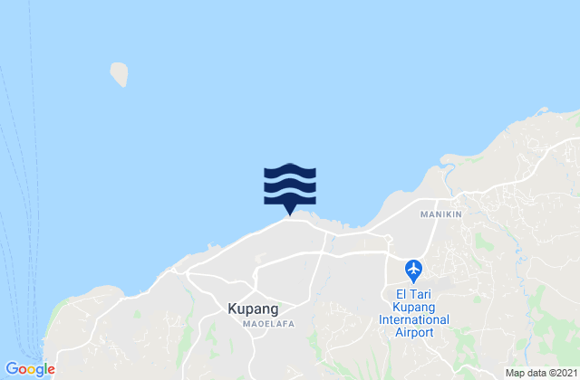 Mapa da tábua de marés em Kelapalima, Indonesia