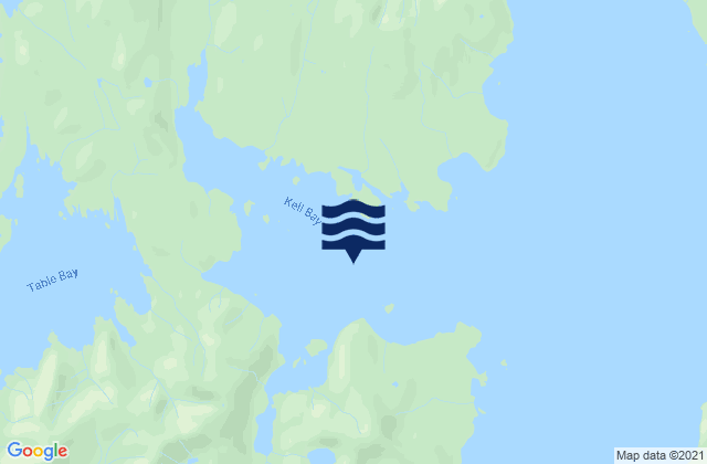 Mapa da tábua de marés em Kell Bay, United States