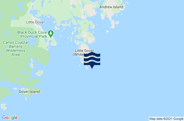 Mapa da tábua de marés em Ketch Harbour, Canada