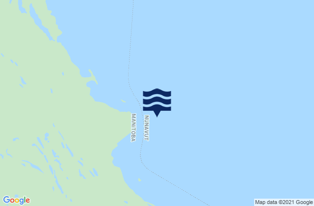 Mapa da tábua de marés em Keyask Island, Canada