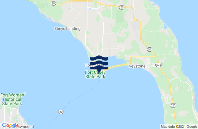 Mapa da tábua de marés em Keystone Harbor, United States