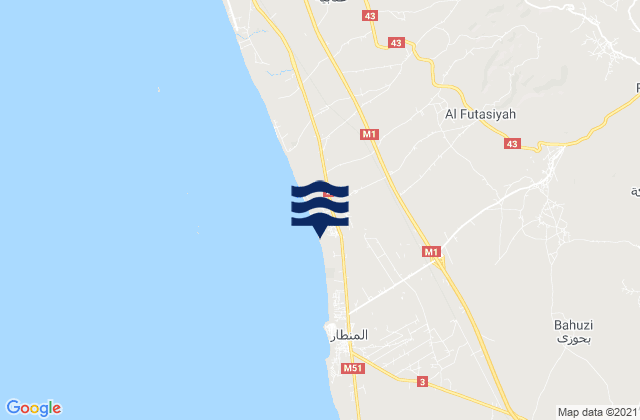 Mapa da tábua de marés em Khirbat al Ma‘azzah, Syria