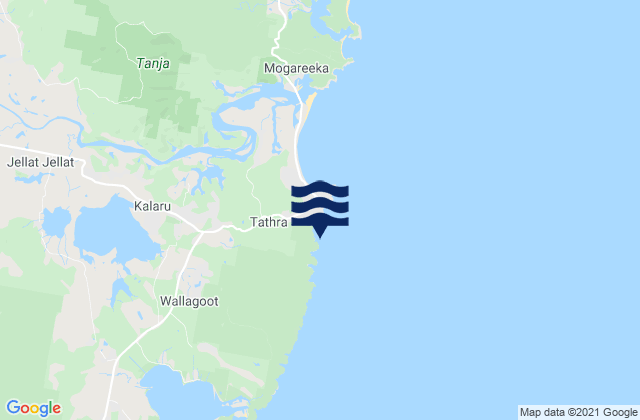 Mapa da tábua de marés em Kianinny Bay, Australia